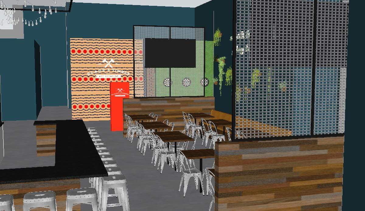 Renderings of the new Blade & Timber coming to the Power & Light District.