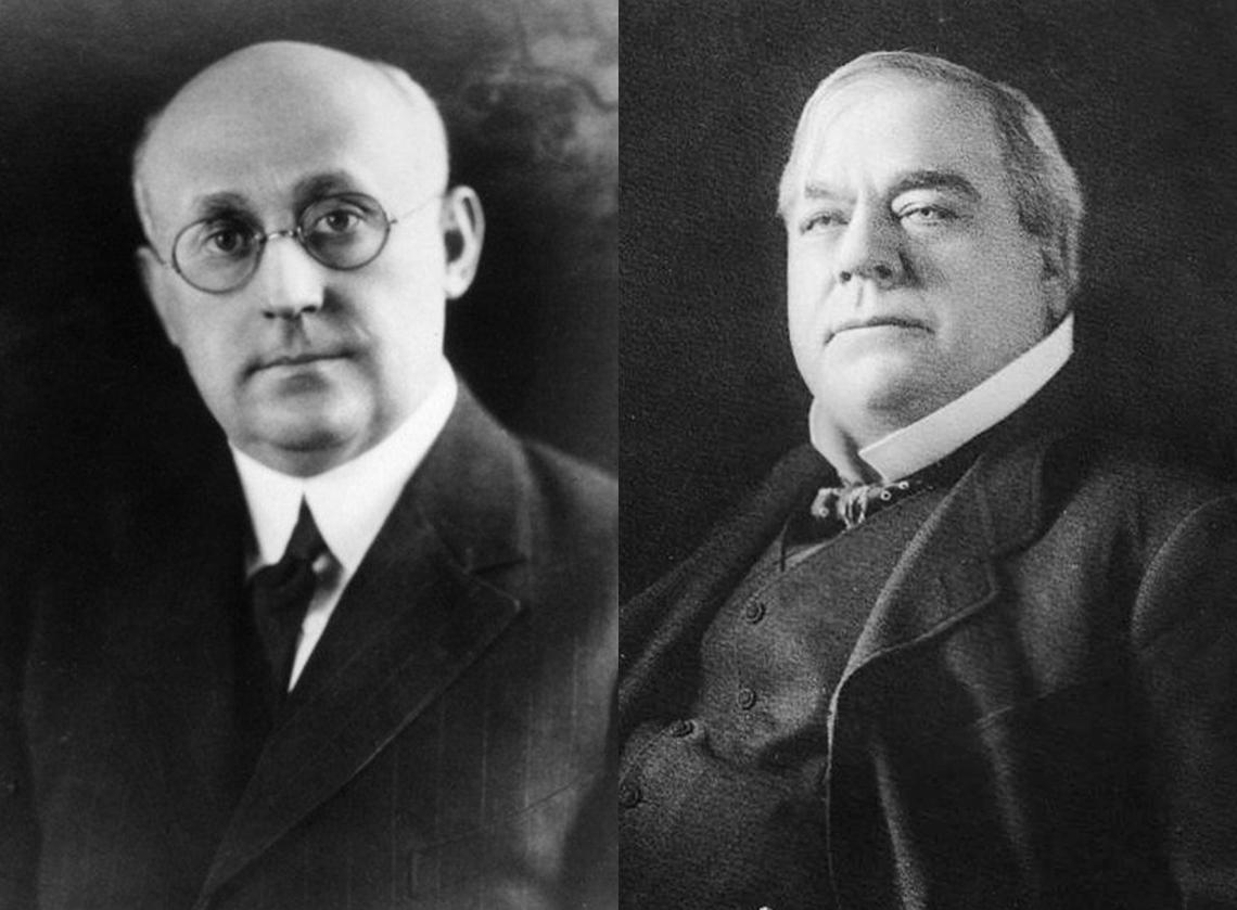 Developer J.C. Nichols, left, and co-founder and former publisher of The Kansas City Star, William Rockhill Nelson, worked closely to develop upscale neighborhoods in Kansas City. Part of their legacy is the restrictive covenants excluding minorities from many of those neighborhoods.