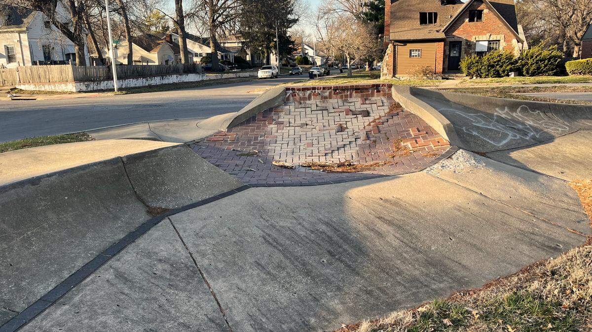 One of the concrete forms near 58th Street and The Paseo.