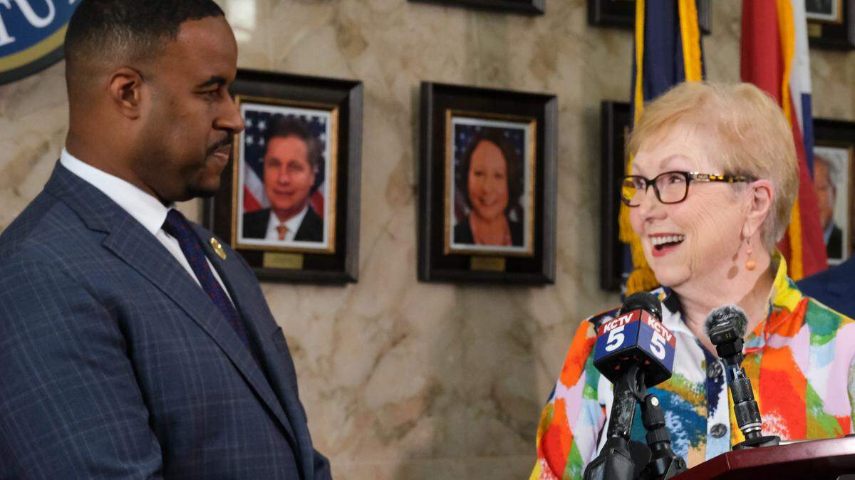 DaRon McGee, chairman of the Jackson County Legislature, announced Thursday that former Kansas City Mayor Kay Barnes will temporarily take over the role of Jackson County executive after voters overwhelmingly recalled current County Executive Frank White Jr.