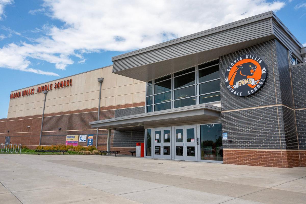 Gloria Willis Middle School at 1735 N 64 Terrace, seen on Tuesday, April 16, 2024, in Kansas City, Kansas.