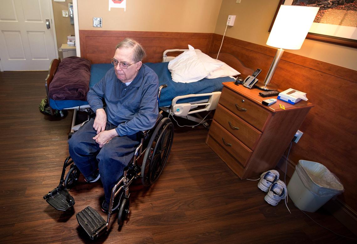 “I’ve become a target,” says Norman Bresel. Ill at age 80 with Parkinson’s disease, Bresel is now fighting with Village Shalom nursing facility, where he has lived happily for five years.