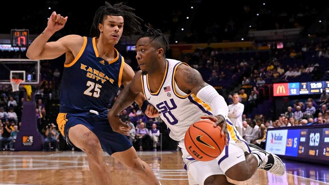 KC Roos lose at LSU in men’s basketball, drop to 0-2; next up, a game at Illini Friday