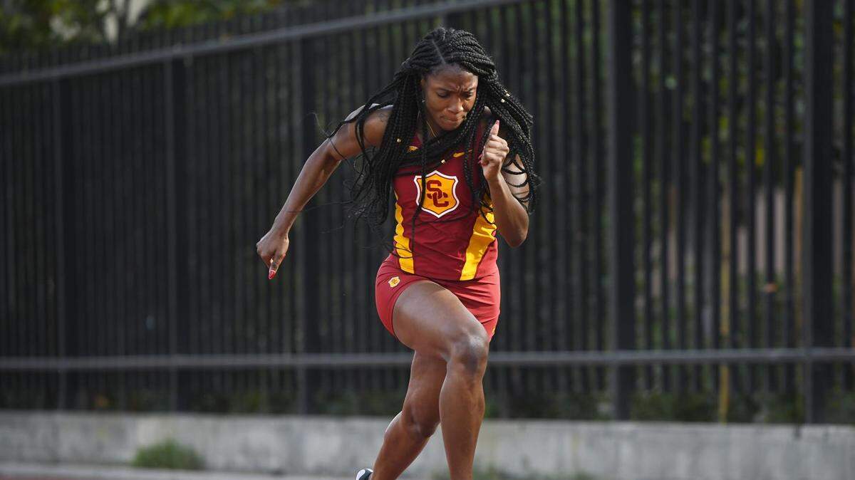 Grandview High product Angie Annelus helped USC win the NCAA Division I women's track and field title last weekend in Oregon.