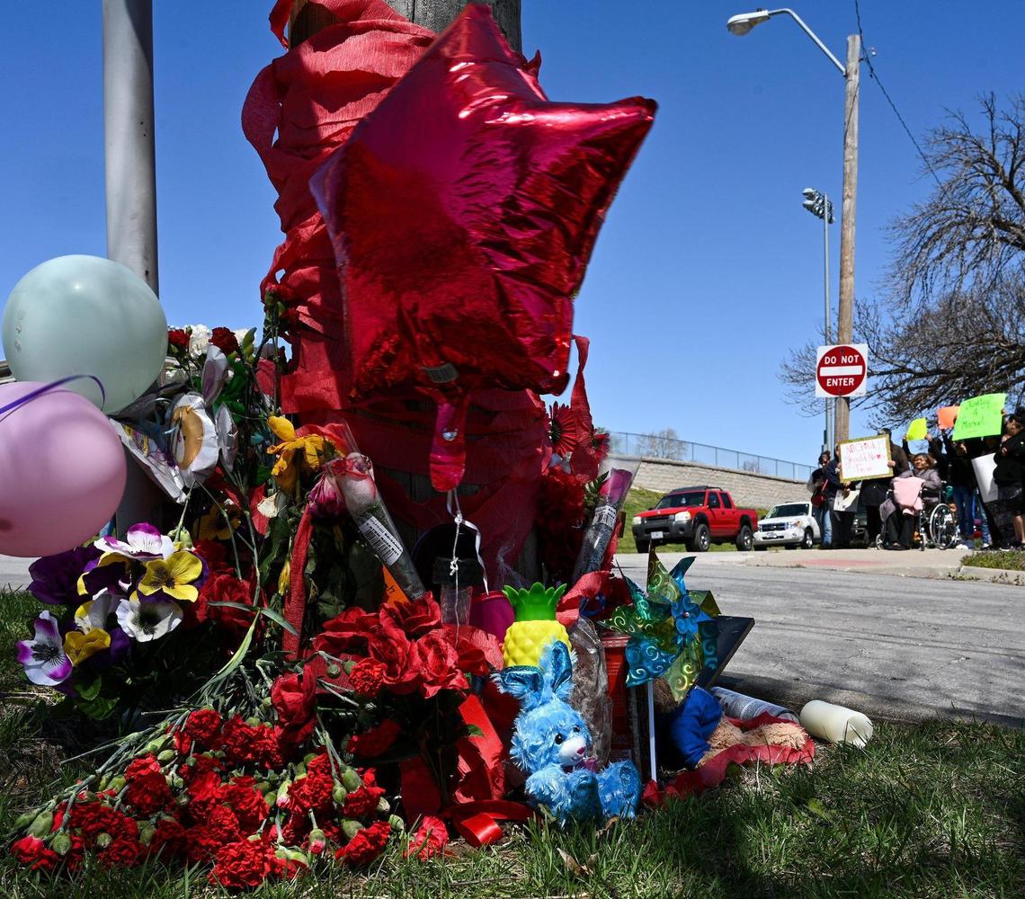 Family and friends on Monday created a memorial for Manuel Guzman, who was stabbed to death at Northeast Middle School.
