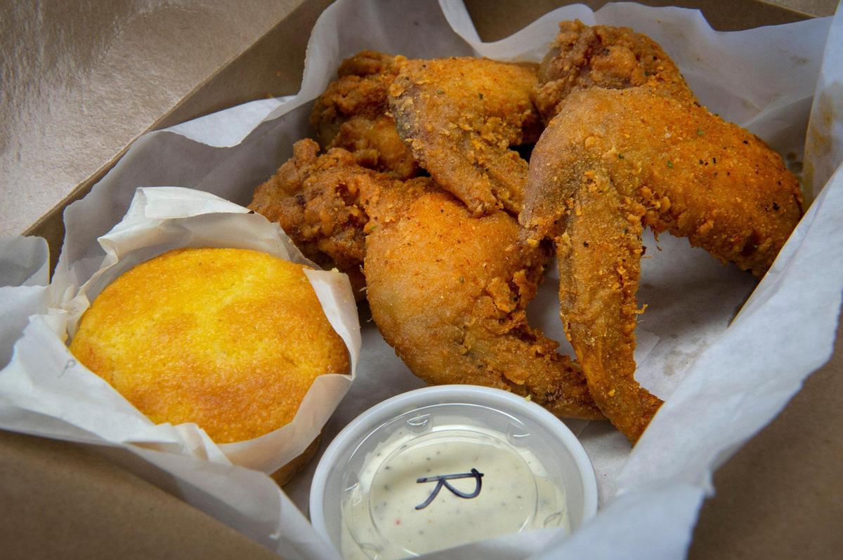 Batch Country Kitchen & ’Que in the Northland serves Southern-inspired cuisine and barbecue, including fried wings and cornbread.