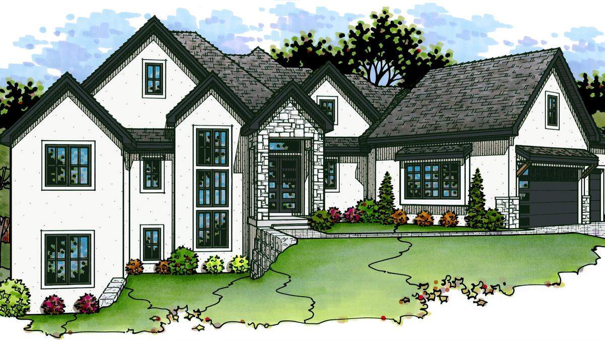 Crestwood Custom Homes is building this unique Reverse 1-1/2 story, 5 Bedroom home on a heavily wooded estate lot backing up to protected greenspace.