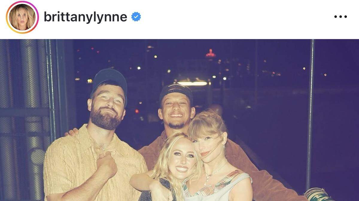 Travis Kelce, Patrick Mahomes, Brittany Mahomes and Taylor Swift reunited in Amsterdam earlier this month just a few days before the Mahomeses announced a third baby is on the way.