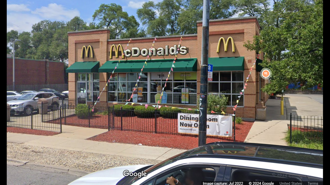 A man is accused of demanding free food before stabbing three people inside a McDonald’s in Chicago, Illinois, police said.