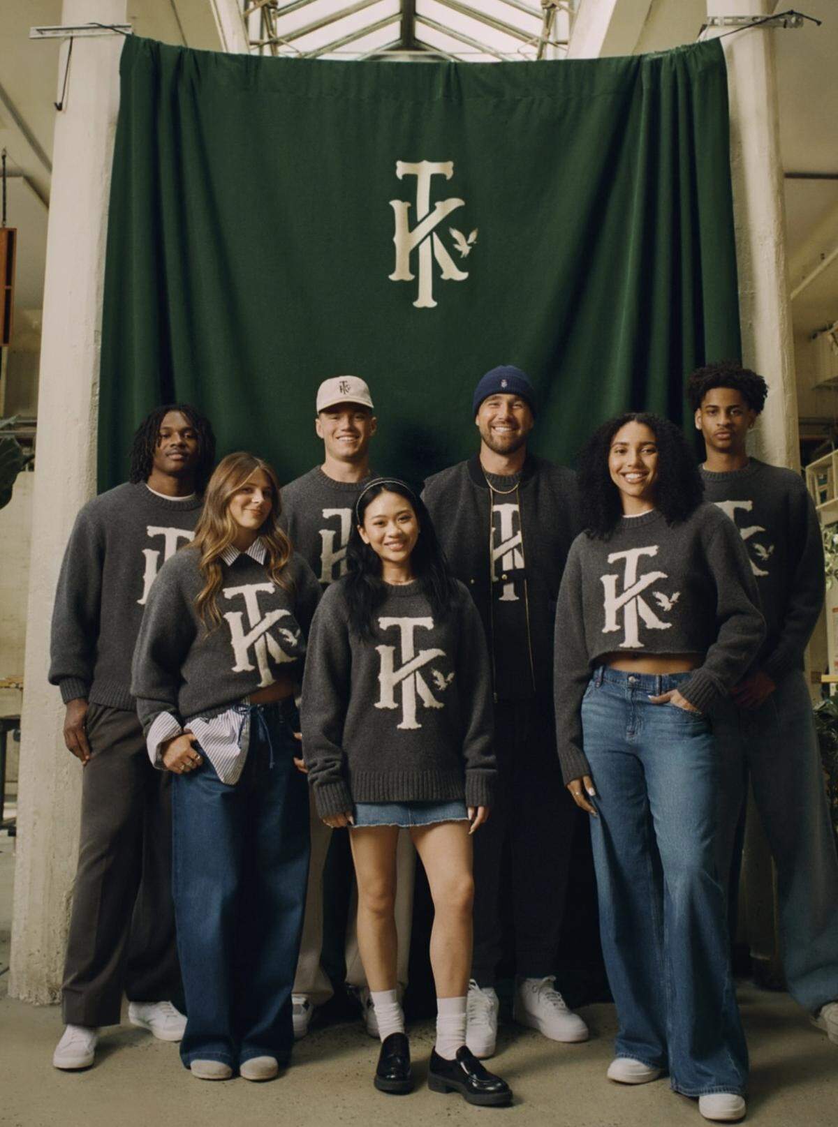 Travis Kelce in a promotion for his new collaboration with American Eagle.
