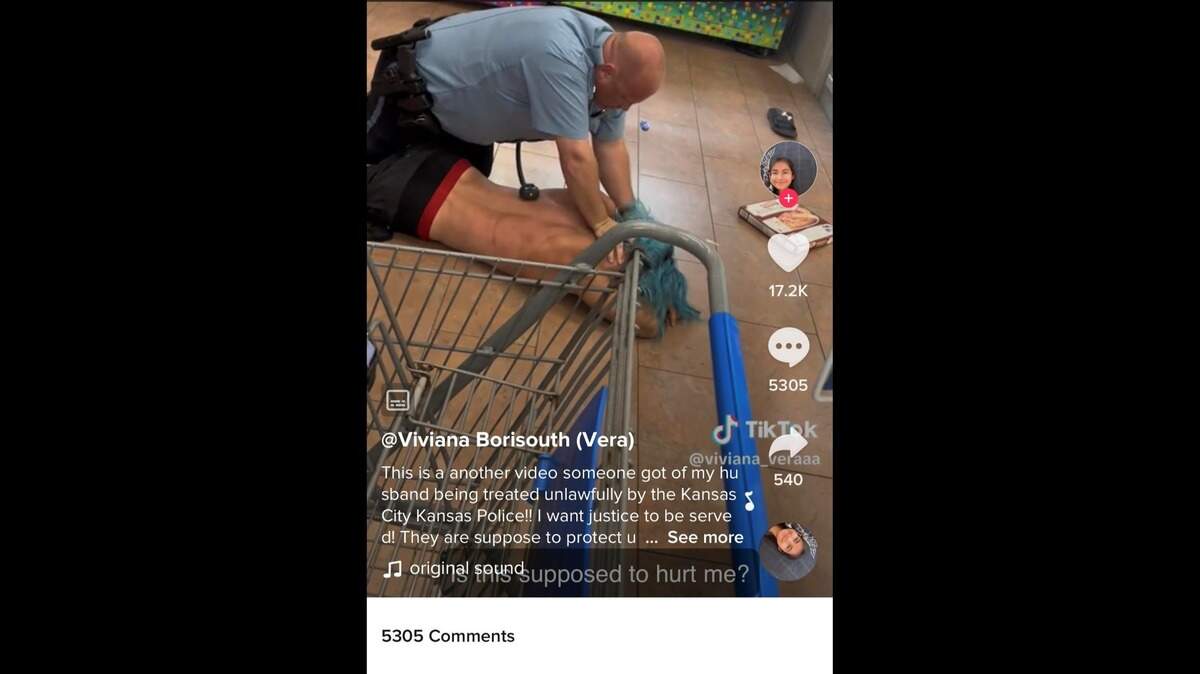 A video of an arrest in a Kansas City, Kansas, Walmart led to criticism of police officers on social media.