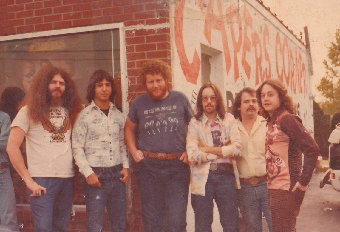 The rock group Kansas making an in-store appearance at Capers Corner.