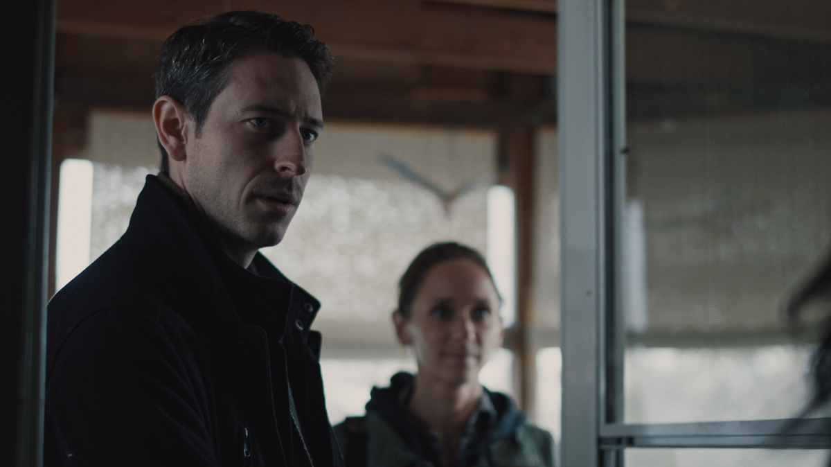 “Below the Fold” costars Davis DeRock and Sarah McGuire.