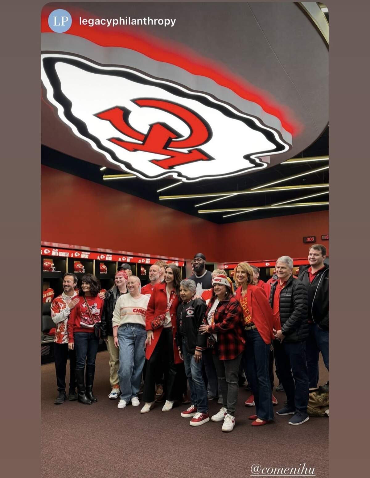 Charles Omenihu and his guests at Arrowhead on Friday.