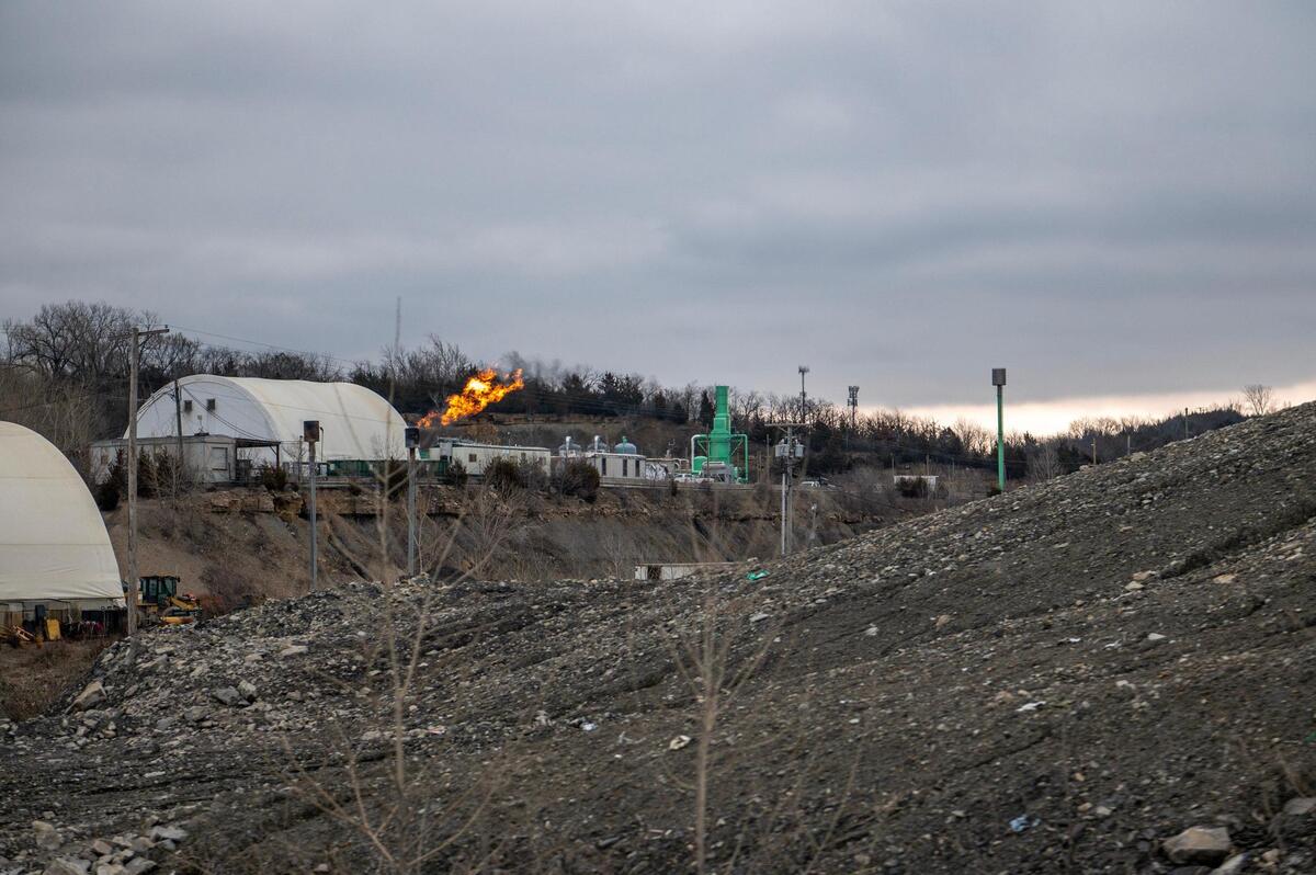 Waste Management landfill facility is seen on Thursday, March 16, 2023, in Kansas City, Kan.
