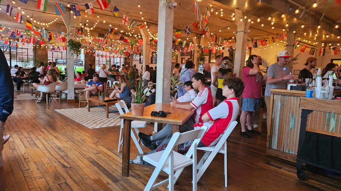 KC wedding venue transformed into World Cup watch party bar. Take a look