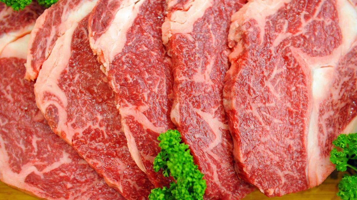 Slabs of beef.