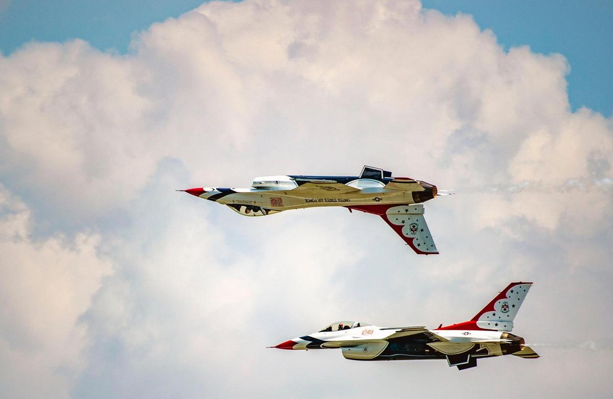 The U.S Air Force Thunderbirds performed at KC Air Show Saturday, July 3, at the New Century AirCenter in Gardner, Kansas.