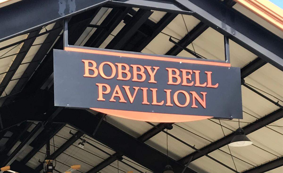 The newly unveiled Bobby Bell Pavilion in Shelby, North Carolina, was a centerpiece of the Aug. 28 Bobby Bell Day honoring the former Kansas City Chiefs star and Pro Football Hall of Famer.