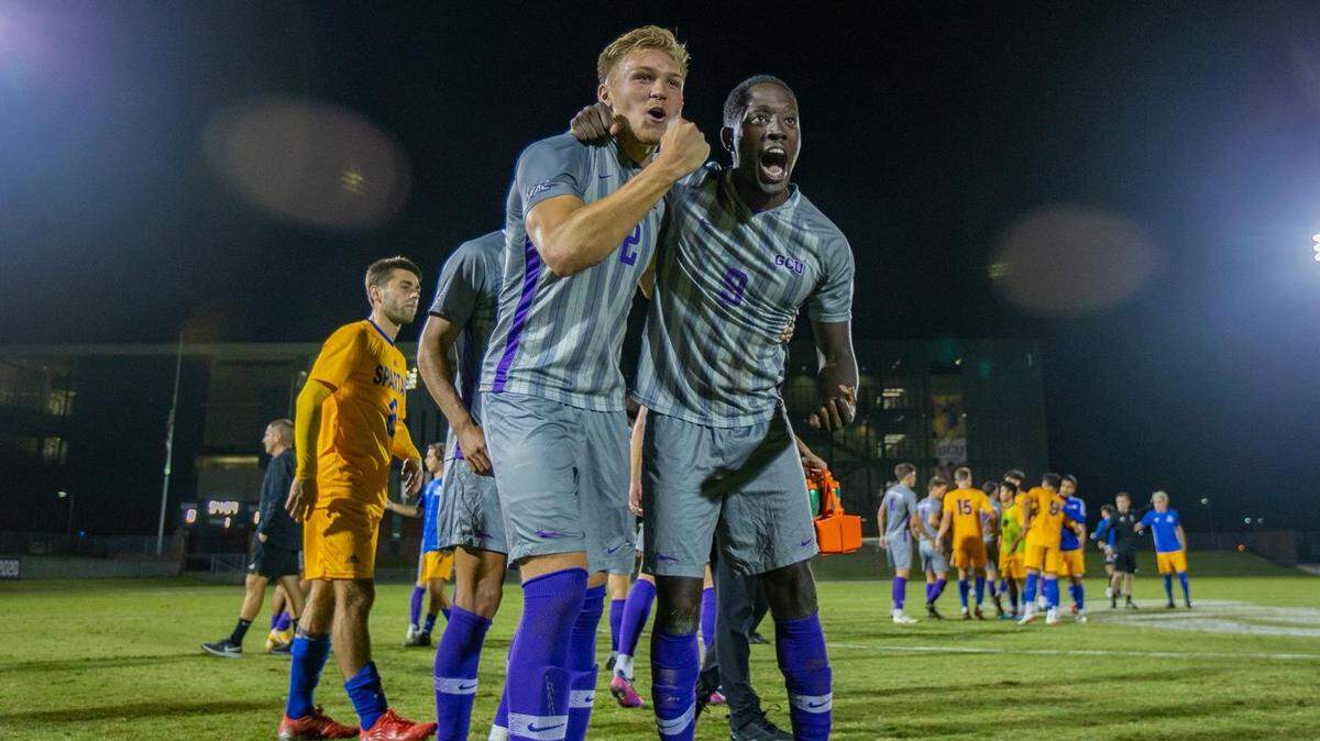 Picking No. 22 overall in the first round of Tuesday’s Major League Soccer SuperDraft, Sporting Kansas City selected Hawaiian-born center-back Esai Easley, shown at center-front in this photo, out of Grand Canyon University.