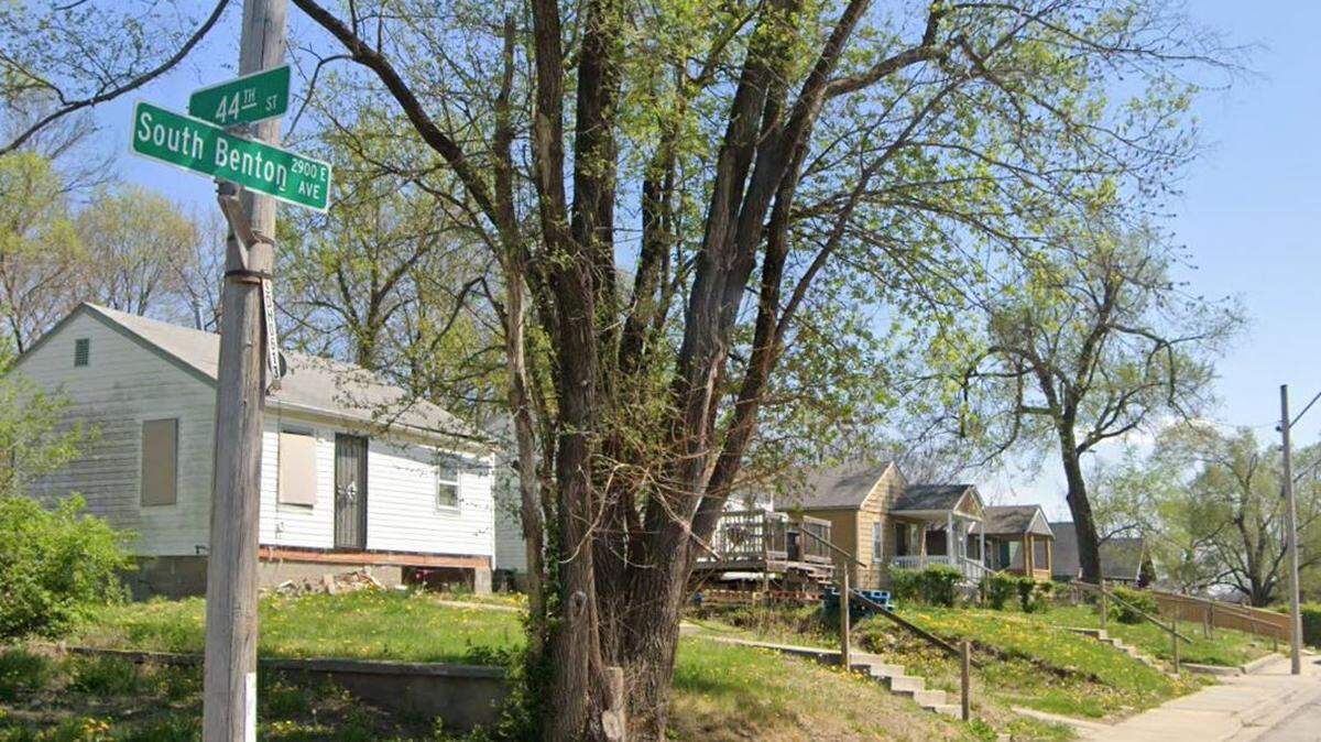 Four people were wounded in a shootout Sunday, Nov. 5, 2023, in the 4400 block of South Benton Avenue, Kansas City police said. A Google Maps street view image from April 2022 shows the general area.