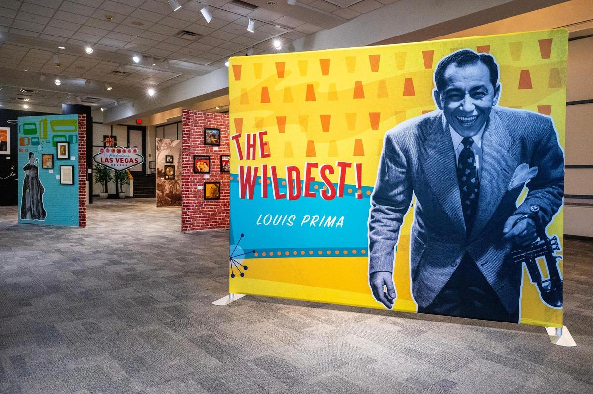 The Louis Prima exhibit is seen at the Jazz Museum on Wednesday, Dec. 18, 2024, in Kansas City.