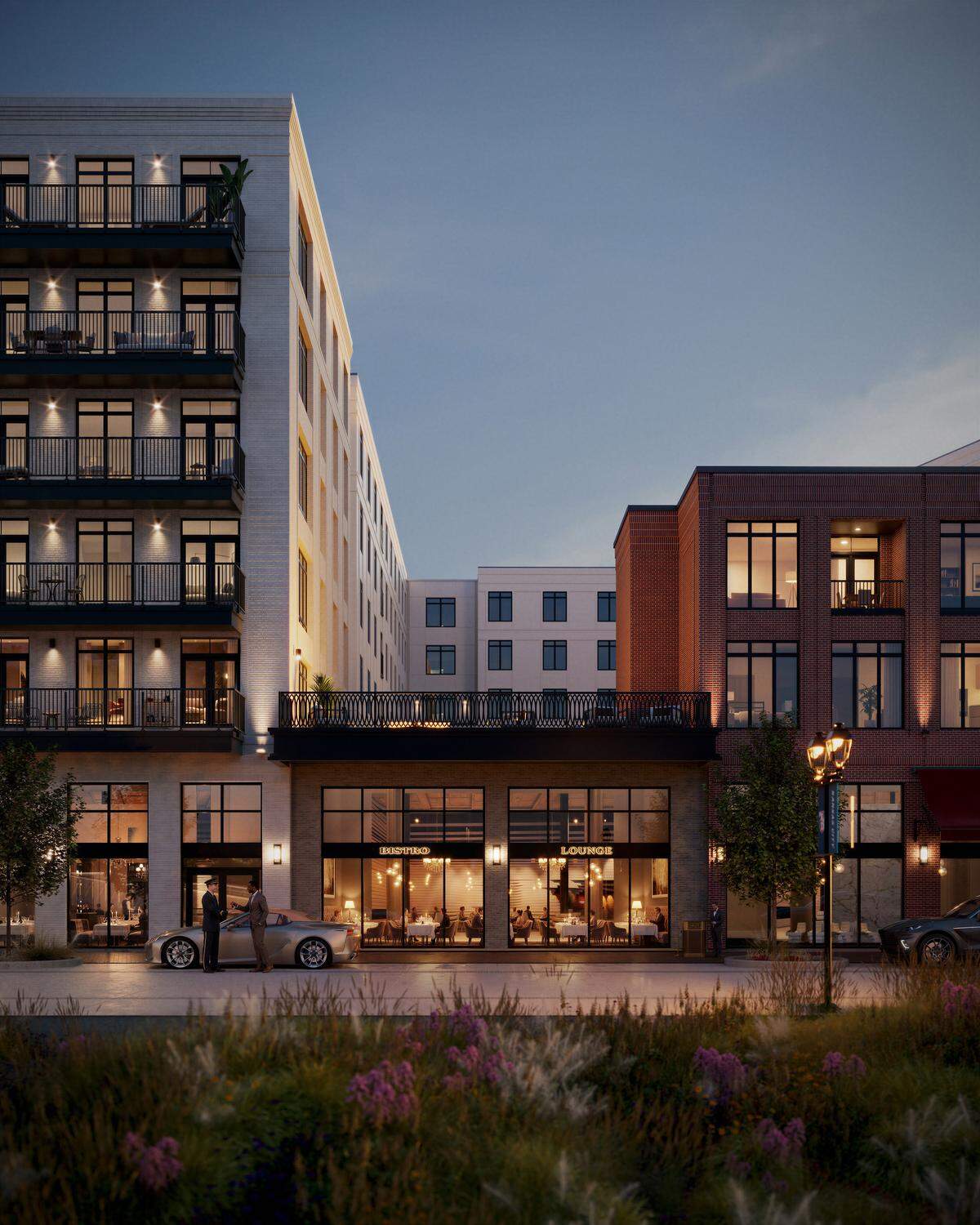 Rendering of River’s Edge promenade along the Kansas City waterfront