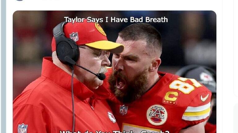 Chiefs’ Travis Kelce yelling at Andy Reid has been turned into a funny meme