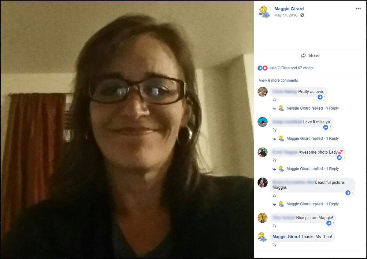 Maggie Girard was killed by the father of her daughter.