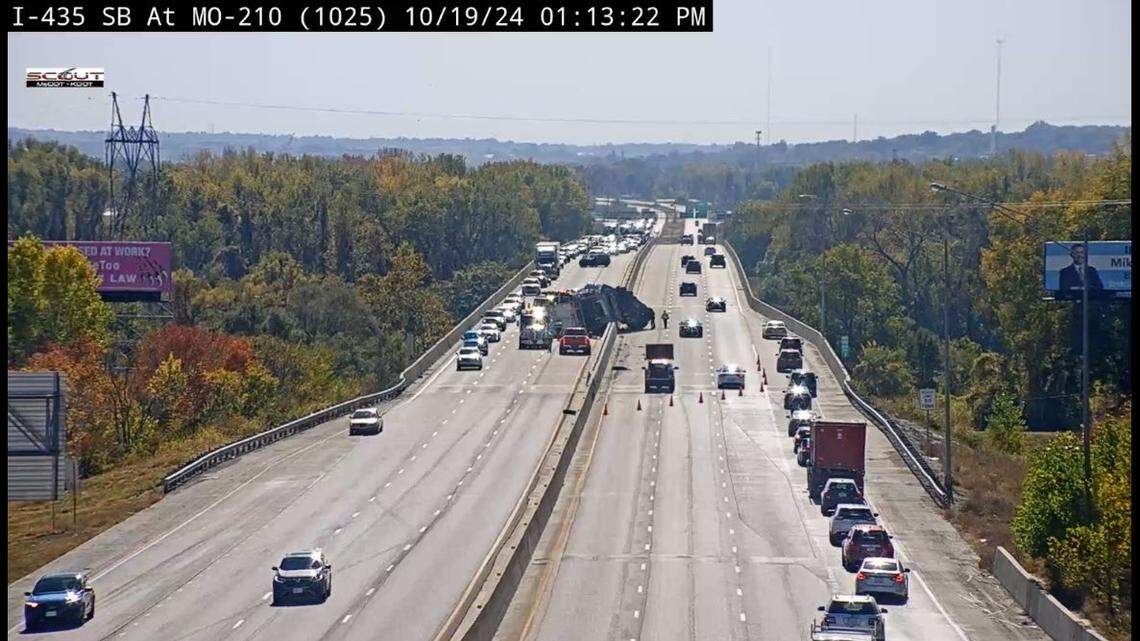 A semi truck hauling cheese crashed and caught fire in Clay County Saturday afternoon. Cleanup is underway and could take several hours, the Missouri State Highway Patrol said.