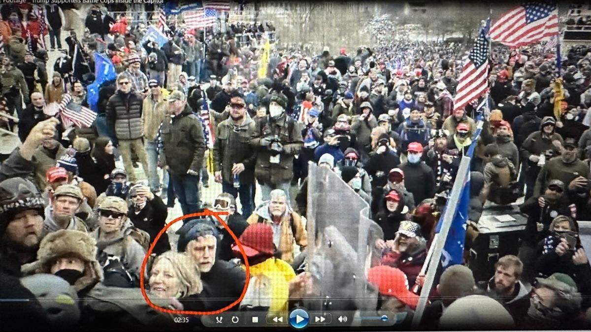 Prosecutors say Kyle Kumer of Kansas City reached out and passed a stolen police riot shield back into the crowd as he approached the tunnel at the Capitol’s lower west terrace entryway.