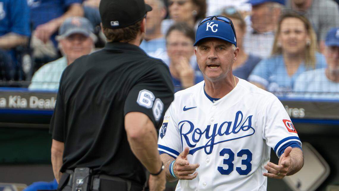 Royals’ Matt Quatraro was furious a balk wasn’t called on this play. Take a look