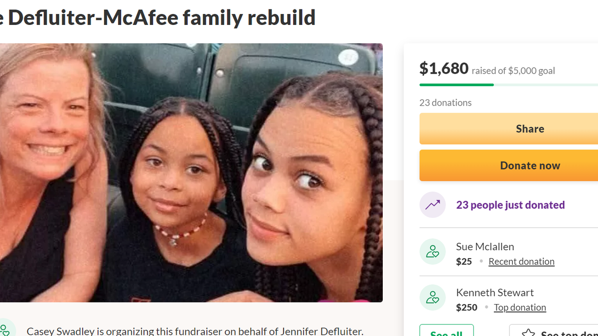 Family friend Casey Wadley set up one of multiple fundraisers for the family of Journey, 10, (middle) who was in critical condition following a Lee’s Summit house fire. The family is looking for donations to help pay the child’s medical bills.