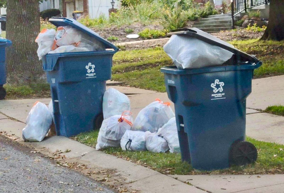 Residents of Overland Park’s Oak Park neighborhood have been dealing with overflowing trash as waste collection company Republic Services missed weeks of pickups.