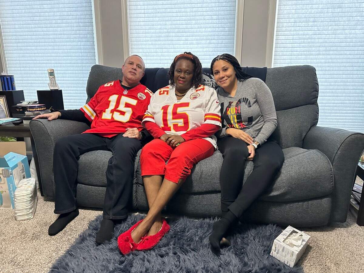 From left to right: Adam Blackstock Sr., Adrinne Blackstock and Danielle Blackstocks. The Blackstocks are seeking answers and justice in the killing of 24-year-old Adam Blackstock Jr., who was found dead inside his vehicle by Kansas City police on Jan. 17.
