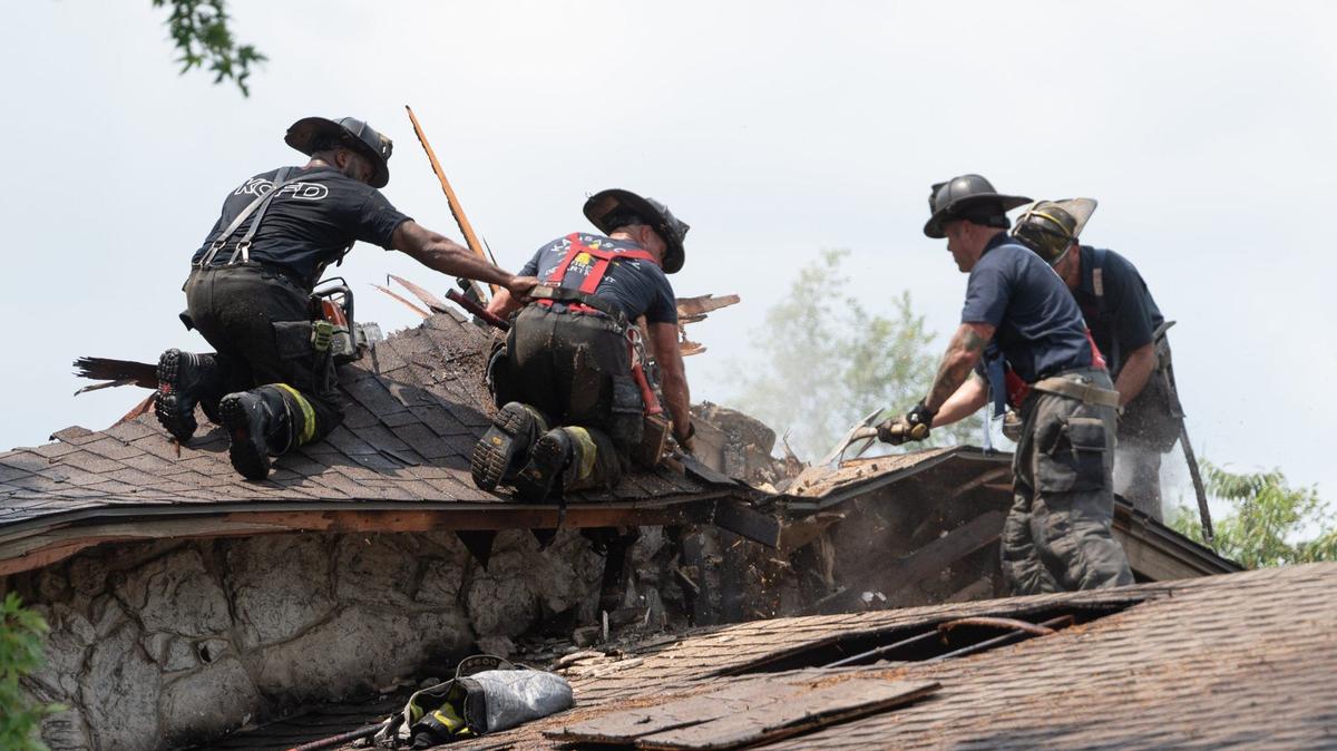The Kansas City Fire Department responded to a two-alarm fire at the Gatehouse Apartments & Townhomes, near 116th Street and Winchester Avenue on Monday, July 22, in south Kansas City