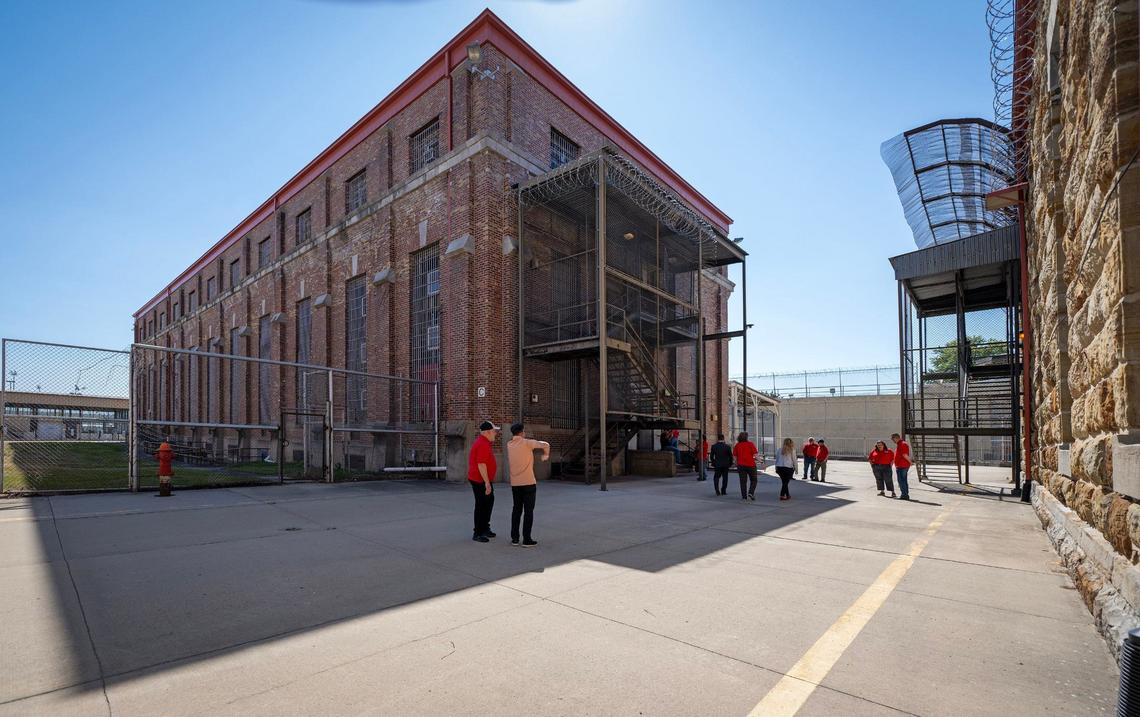 Visitors toured the Lansing Correctional Facility on Monday, Sept. 9, 2024. The facility is comprised of several buildings constructed over the last 160 years.