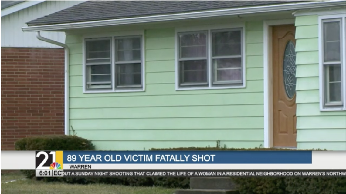 Ruth Lewis was fatally shot Sunday evening while sitting in the living room of a Warren, Ohio, home, family members say.