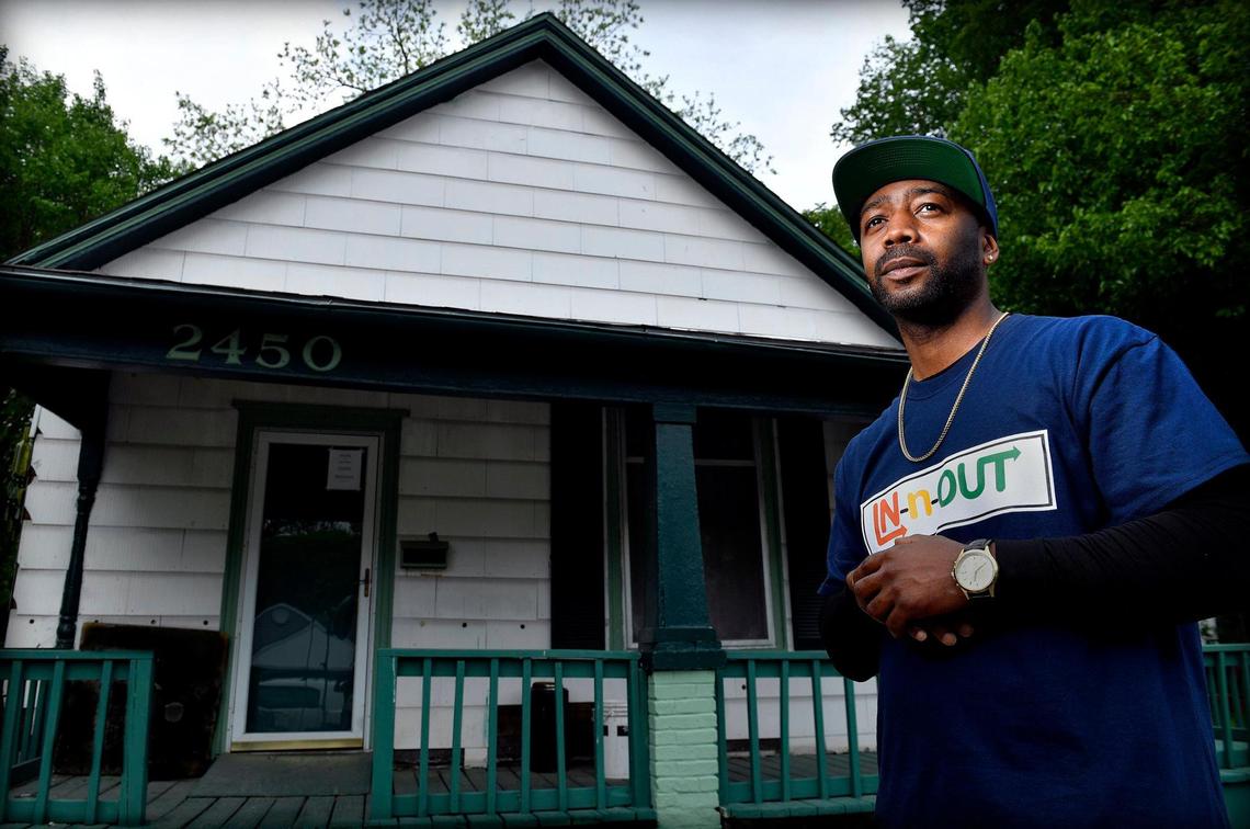 Bryan Murrell, who grew up in this house in the Washington-Wheatley neighborhood, has become an active home renovator in the area. He and about eight other local builders have rehabbed more than 100 houses in surrounding neighborhoods.