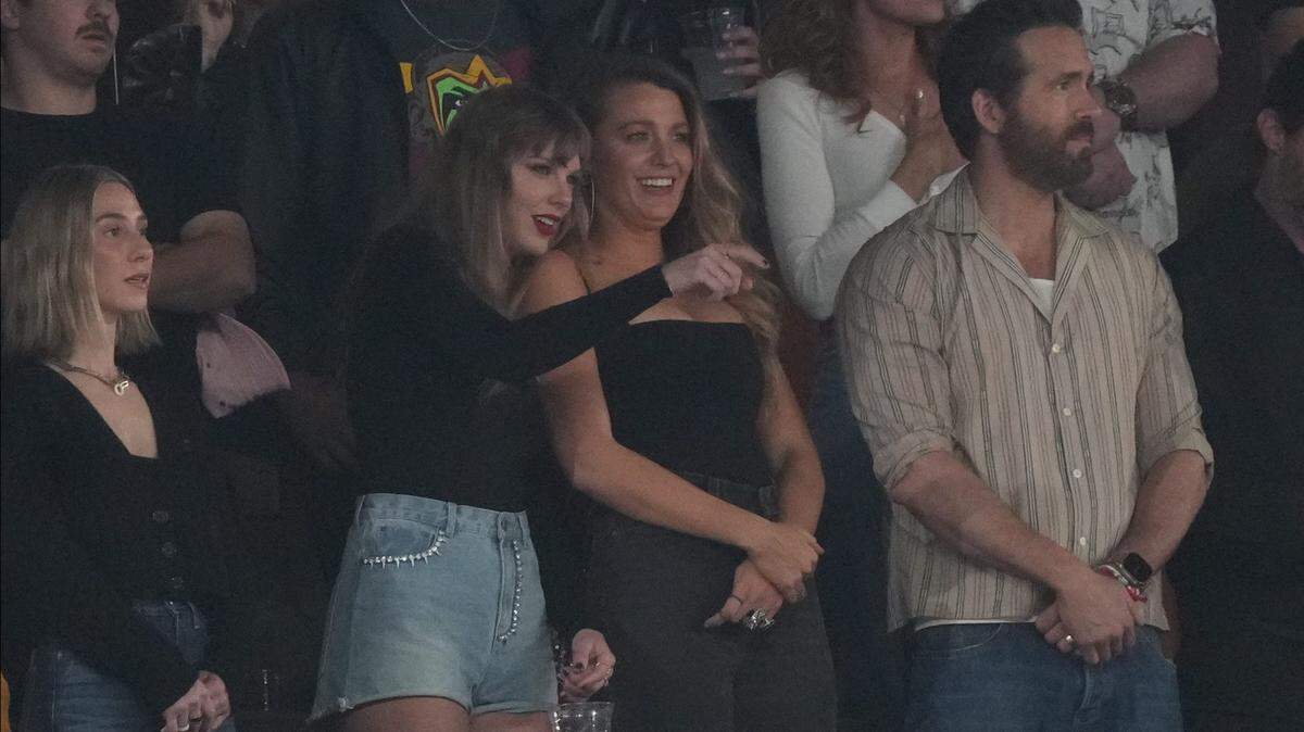 Taylor Swift after watching fireworks before the start of Sunday night’s game between the Chiefs and New York Jets at MetLife Stadium in East Rutherford, New Jersey.