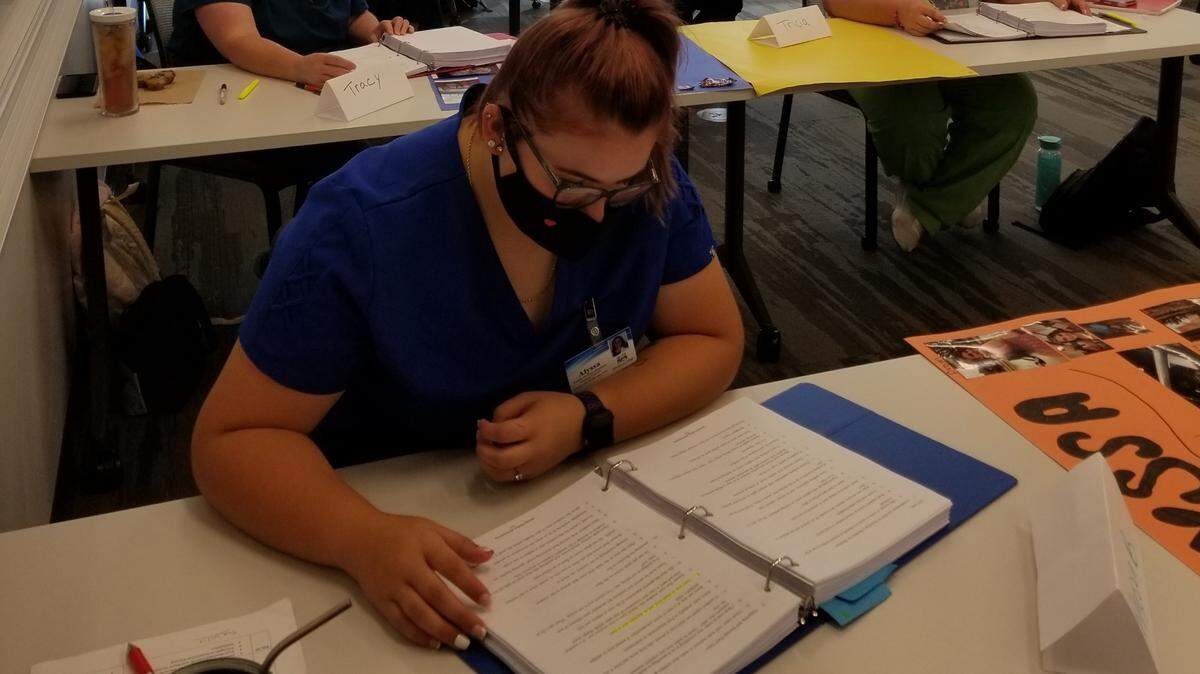 Job Skills of New Careers, a new initiative, has reopened after an earlier pandemic lockdown. Here participants are taking tests at the University of Central Missouri Innovation Center in Lee’s Summit. “Once you complete the training, you have a lot of doors that open,” says Debby Laufer of Community Services League.