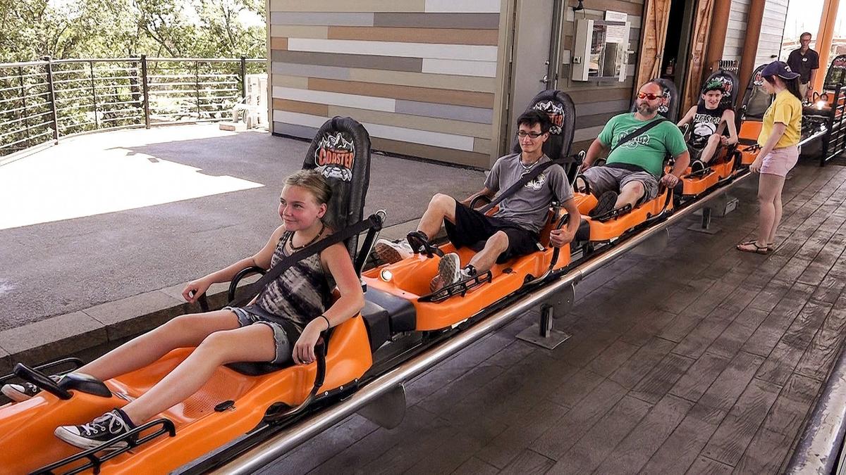 Everyone in the Burrow family of Joplin, Mo., was happy to ride the Branson Coaster multiple times.