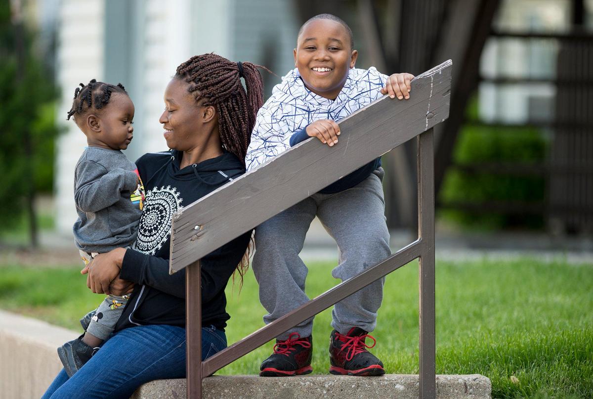 As an essential worker, Jeanae Williams is a full-time cashier at Snyder’s Supermarket, 2620 Independence Ave. The native of New Orleans cherishes her time with her sons, including 1-year-old Tayson Willliams-Brown and Jamikah Jefferson, 8. Her eldest son, Myron, 11, is not pictured. For Mother’s Day, Williams hopes to enjoy a seafood meal and share a day with her family.