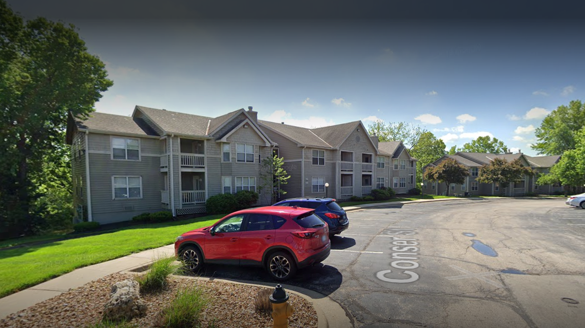 A woman and her child were allegedly shot at three to five times after telling a car to slow down in the parking lot of Stone Ridge Apartment in Overland Park Tuesday. This Google Maps Street View image shows the area in May 2019.