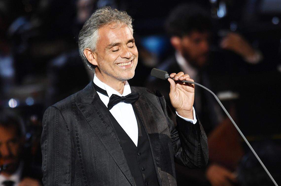 Tenor Andrea Bocelli will show off his voice Oct. 16 at the T-Mobile Center.