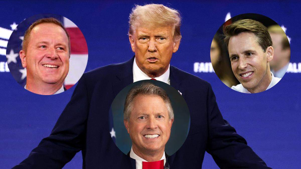 Roger Marshall, Josh Hawley and Eric Schmitt have spent the past few years doubling down on the ex-president. It’s too late to drop him now.