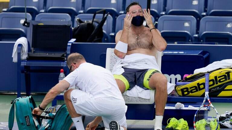 Jack Sock leads early, falters late to bow out of singles at U.S. Open tennis tourney