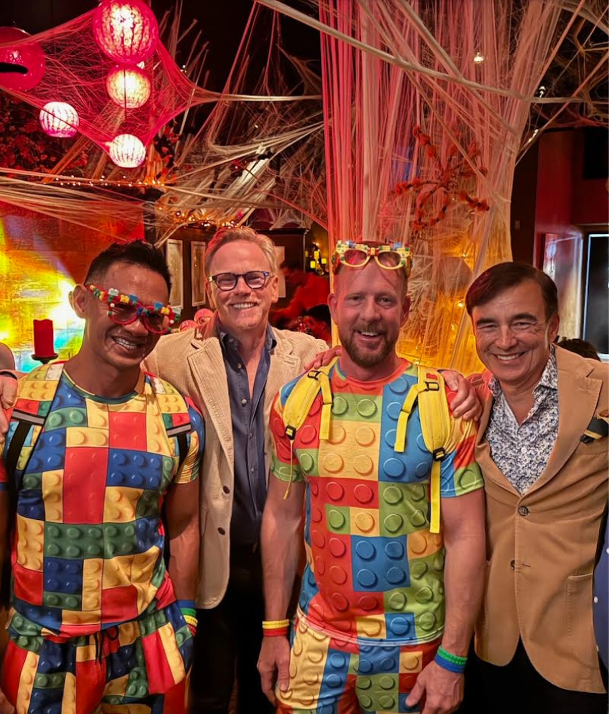 Cafe Trio at Halloween with co-owner Tai Nguyen, friend Darrel Brenneke, co-owner Chris Youngers and friend Lance Orozco.