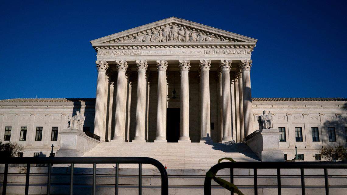 FILE -- The Supreme Court in Washington on Nov. 28, 2020. The Court on Friday rejected the Texas lawsuit asking the court to throw out the presidential election results in four states, saying that Texas lacked standing and that it has not demonstrated a judicially cognizable interest in the manner in which another state conducts its elections.