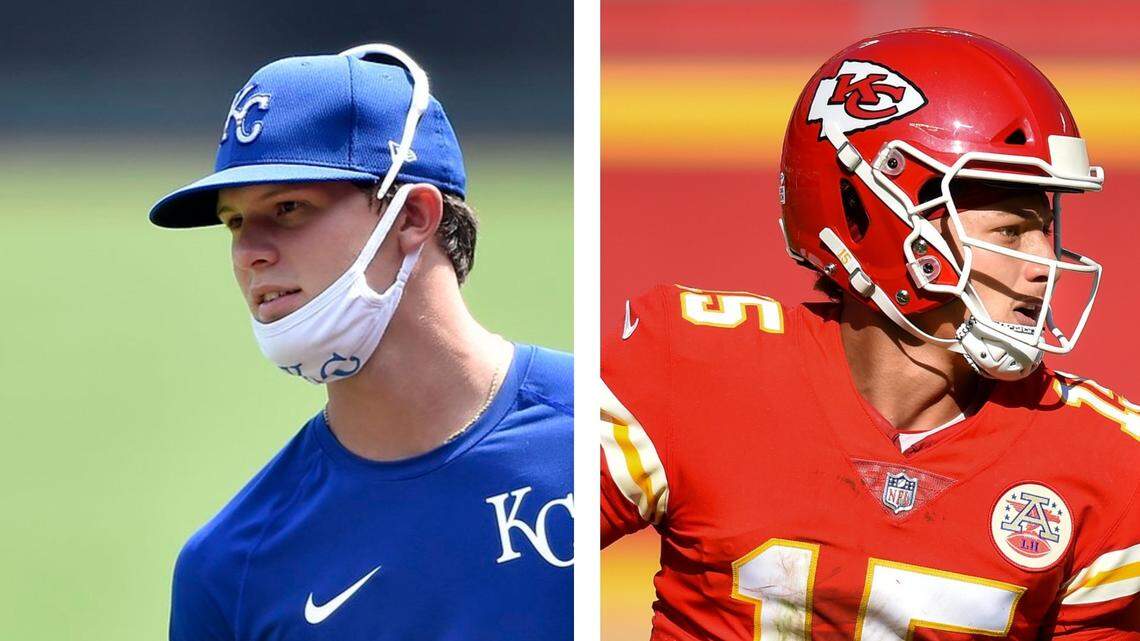 Royals prospect Bobby Witt Jr., left, and Chiefs superstar Patrick Mahomes share more in common than a childhood spent primarily in Texas.